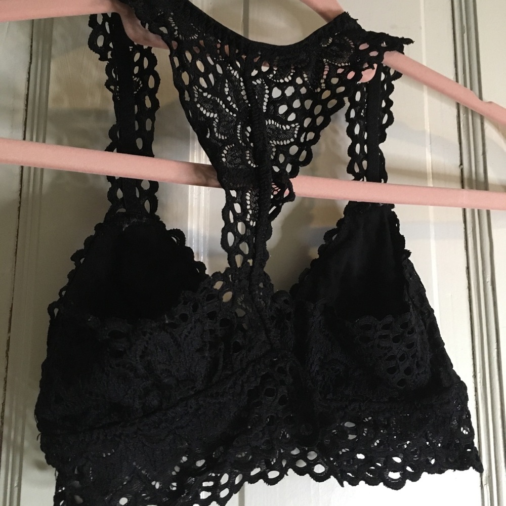 XS Black Lace Aerie Racerback Bra